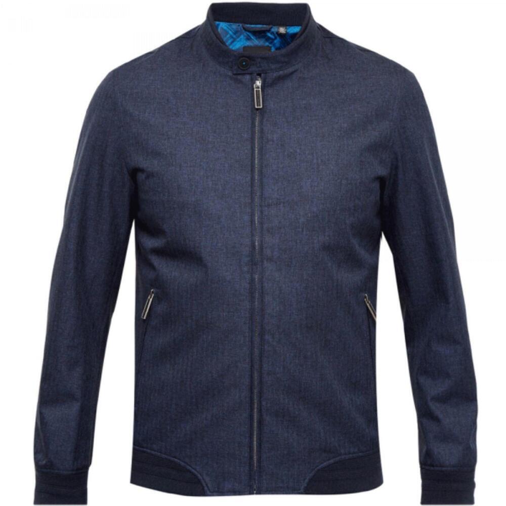 LKNW Ted Baker Apollo Mouline Bomber Jacket Navy 4 Large